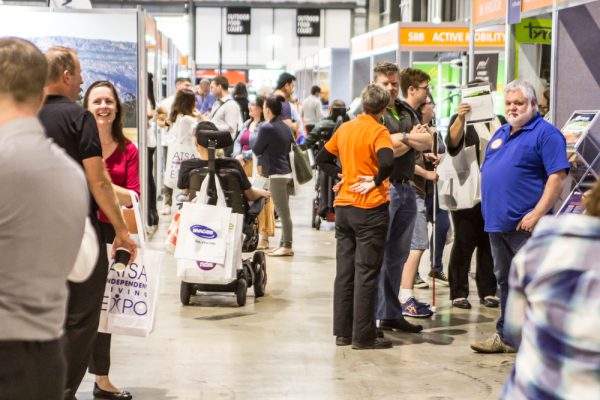 Visitors on the expo floor at ATSA Sydney