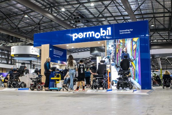 Permobil exhibition stand on ATSA Expo floor